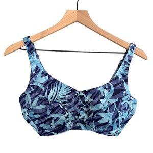 NWOT Athleta Bondi Bra Cup Bikini Top in Tigerlily Dress Blue Swimsuit New